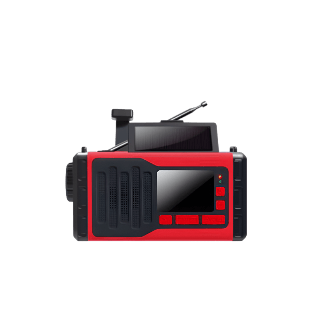 VOXL V16 survival emergency radio with 10000mAh battery crank solar USB power for disaster preparedness