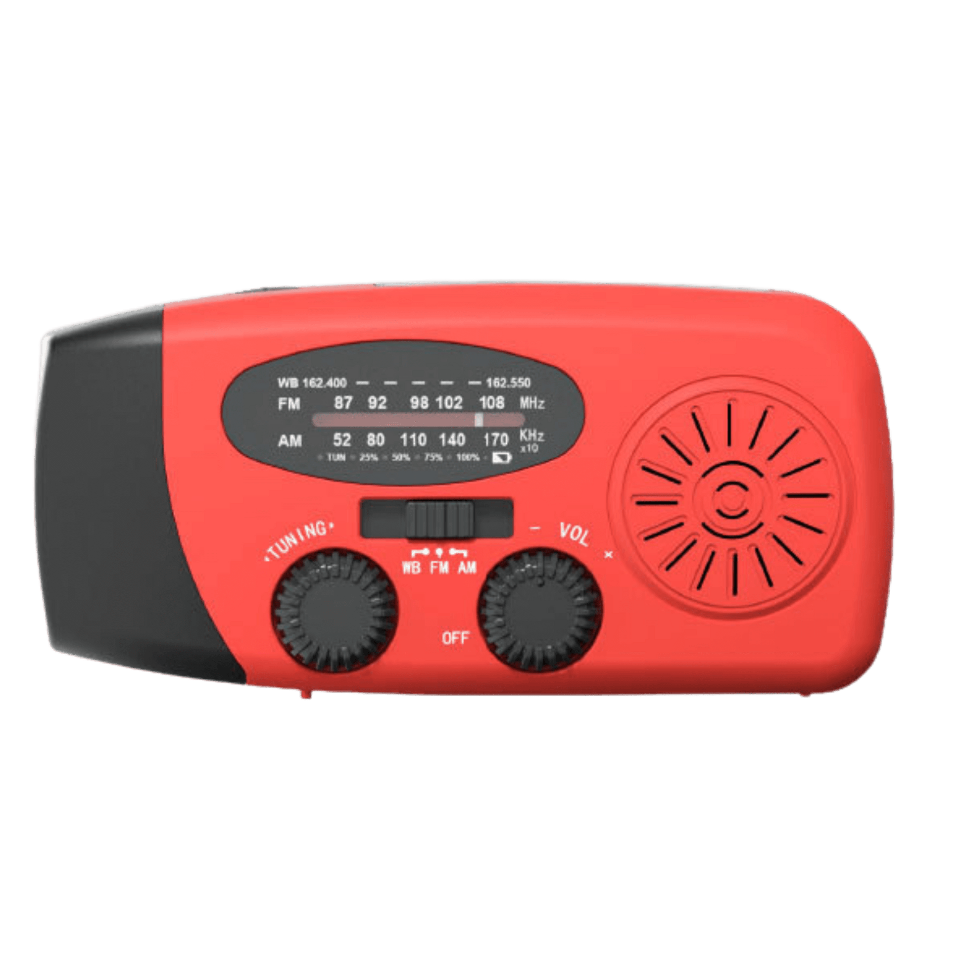 survival radio with SOS alarm and light