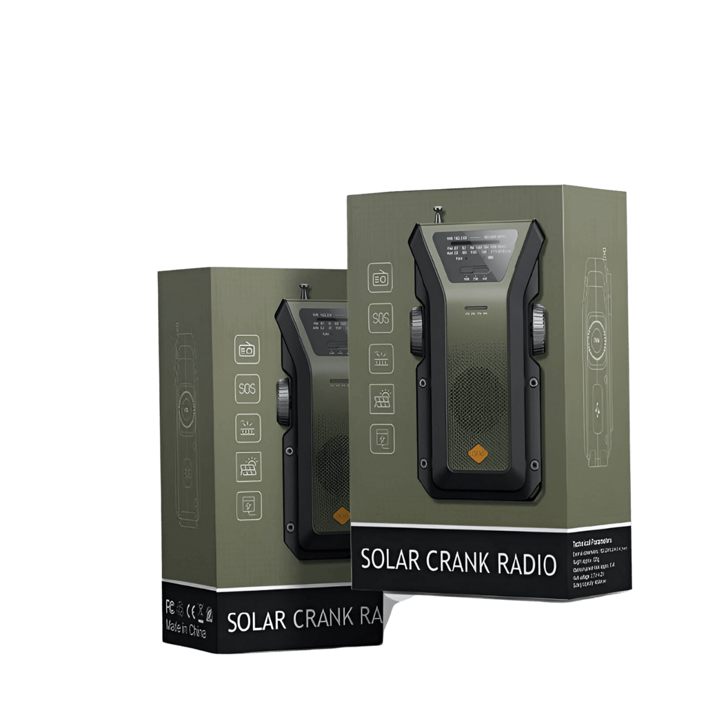 compact survival radio with flashlight