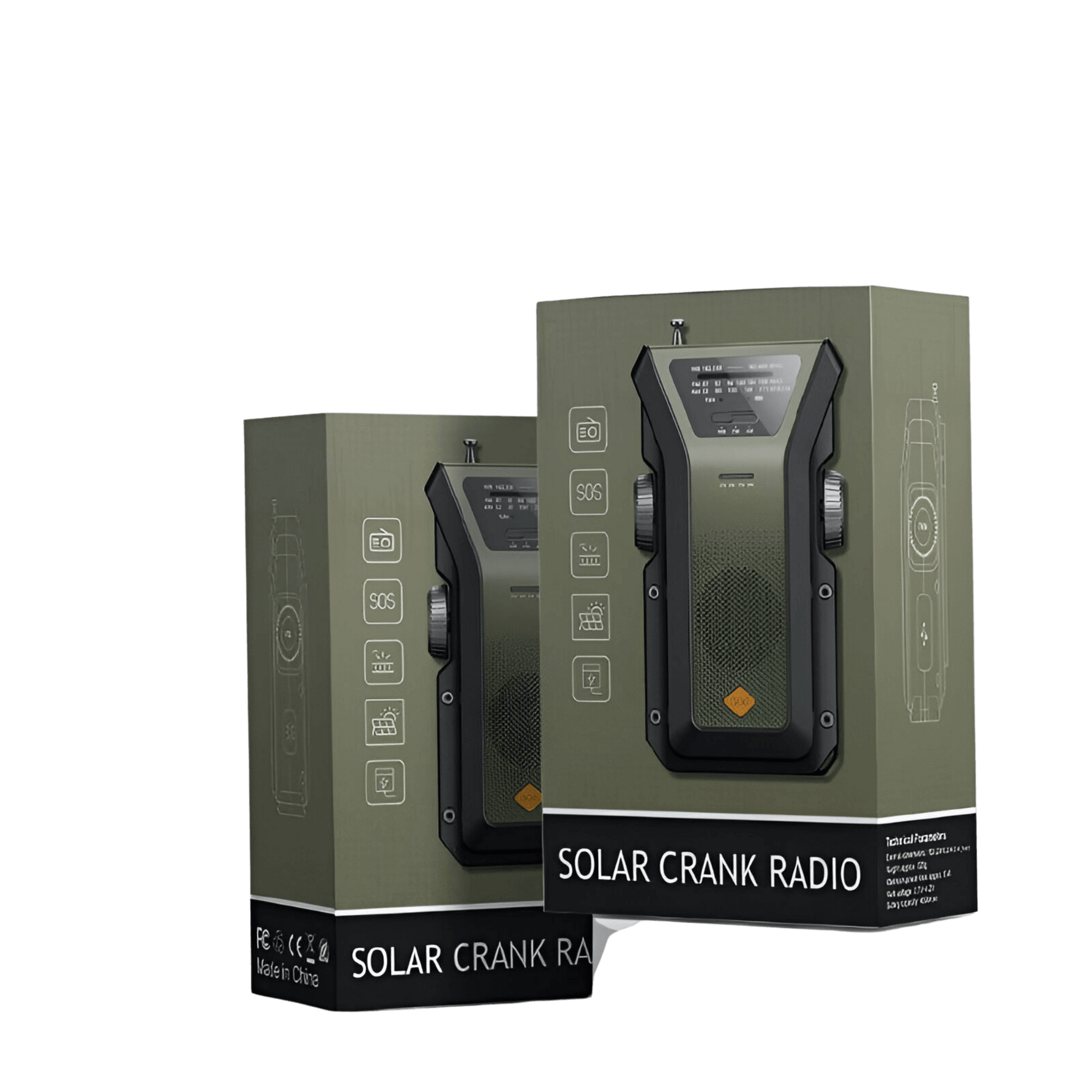 compact survival radio with flashlight