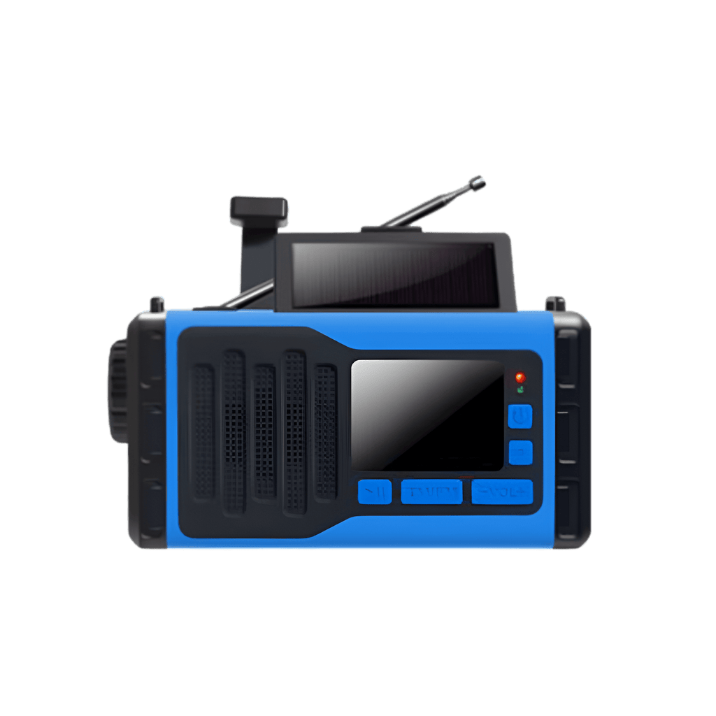 VOXL V16 multifunctional solar emergency radio with AAA battery backup and LED flashlight