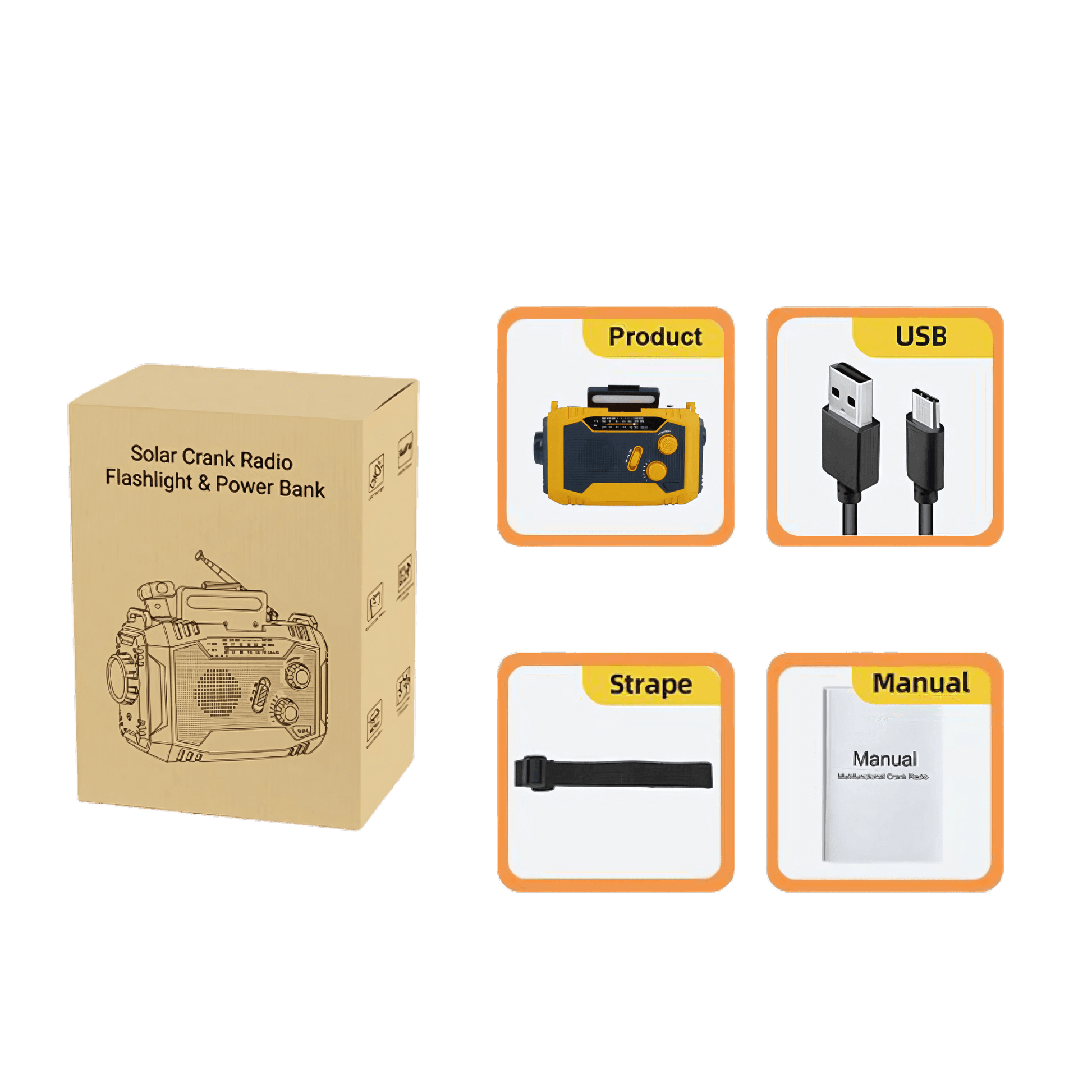 VOXL V31 solar waterproof portable multifunctional radio with carabiner for hiking and travel