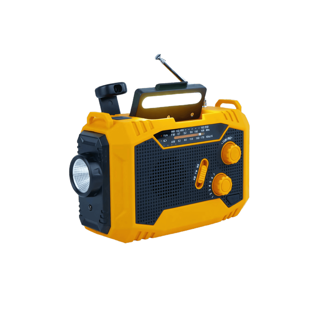 VOXL V31 rechargeable portable emergency radio with solar and hand crank power for survival kits