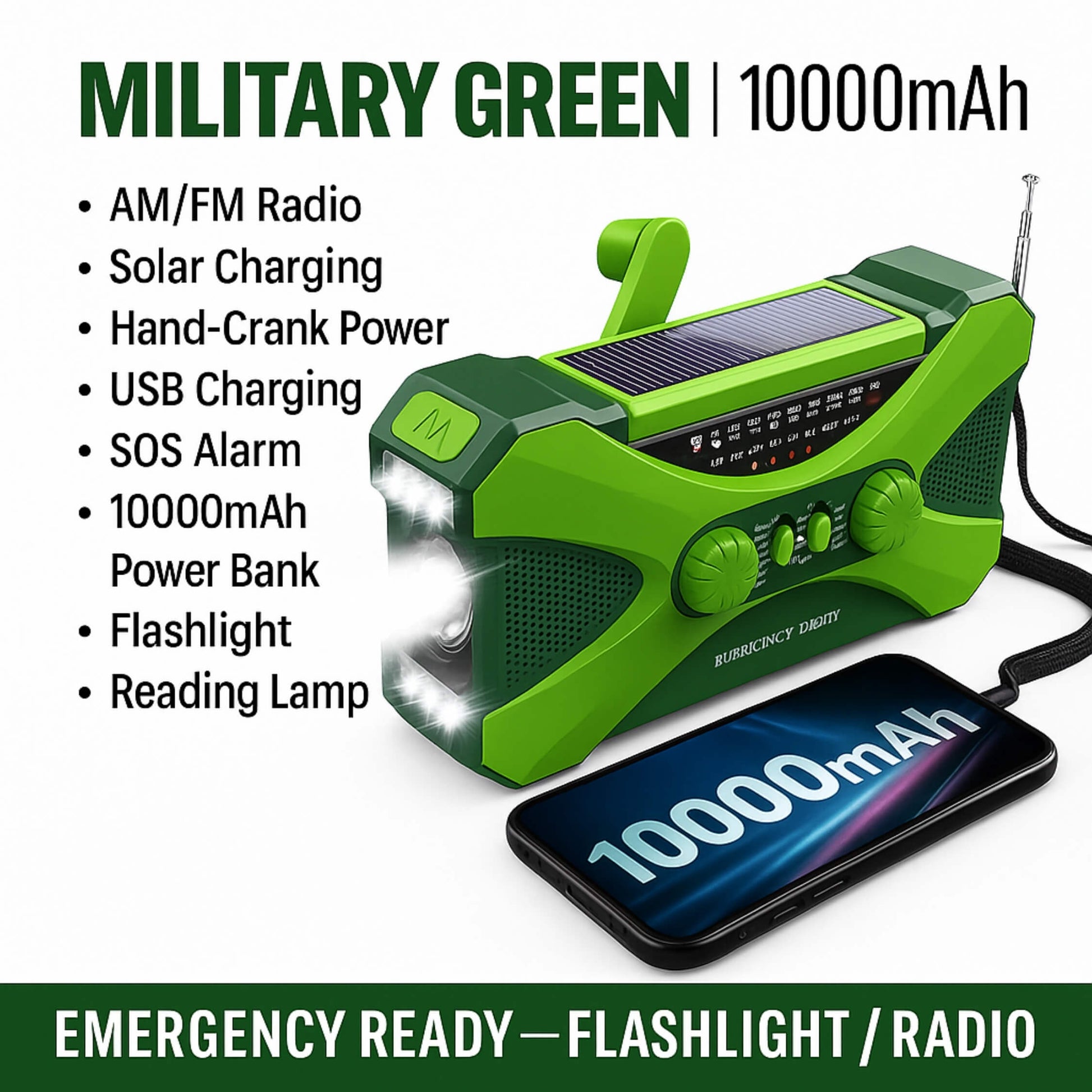 Solar crank radio trickle 5 V 40 mA