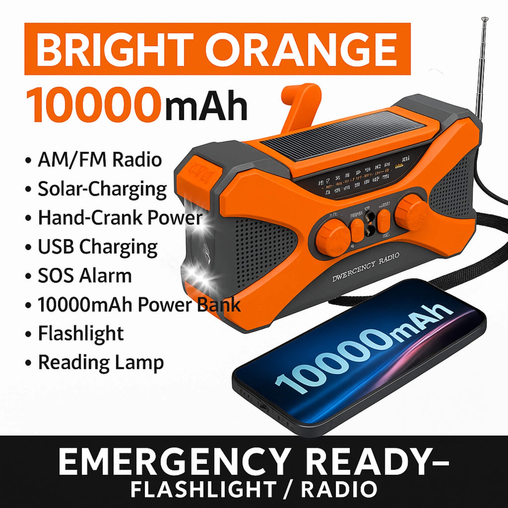 Hand crank radio top-up 5 V 400 mA