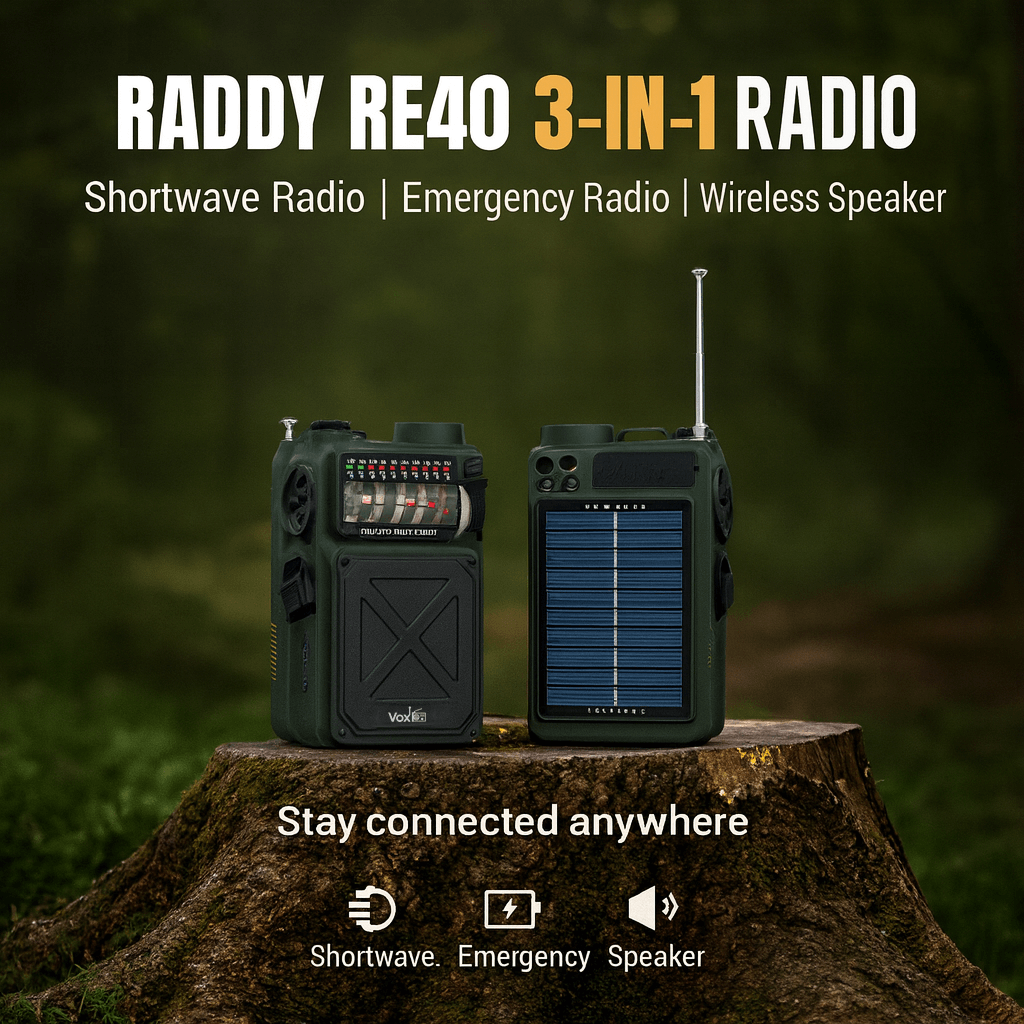 VOXL V012 hand crank solar emergency radio multifunctional device for storms and blackouts