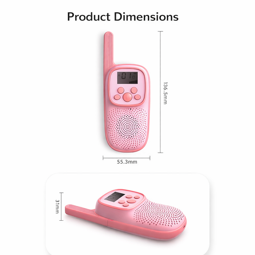 V021 Kids Walkie Talkies 0.5W | Rechargeable Two-Way Radios
