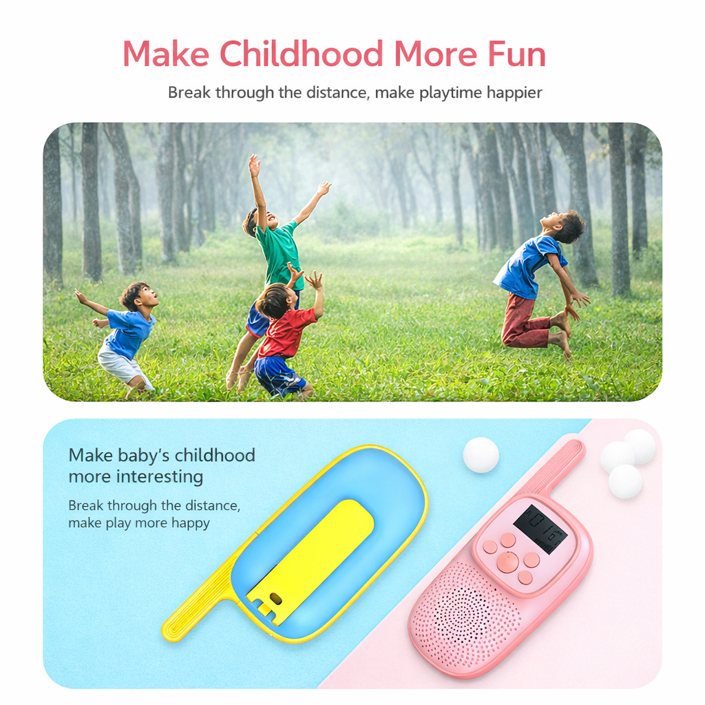 V021 Kids Walkie Talkies 0.5W | Rechargeable Two-Way Radios