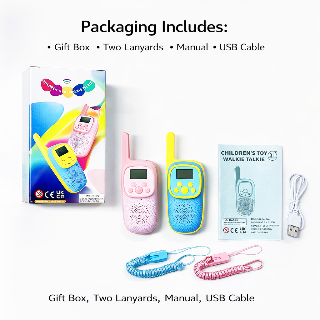 V021 Kids Walkie Talkies 0.5W | Rechargeable Two-Way Radios