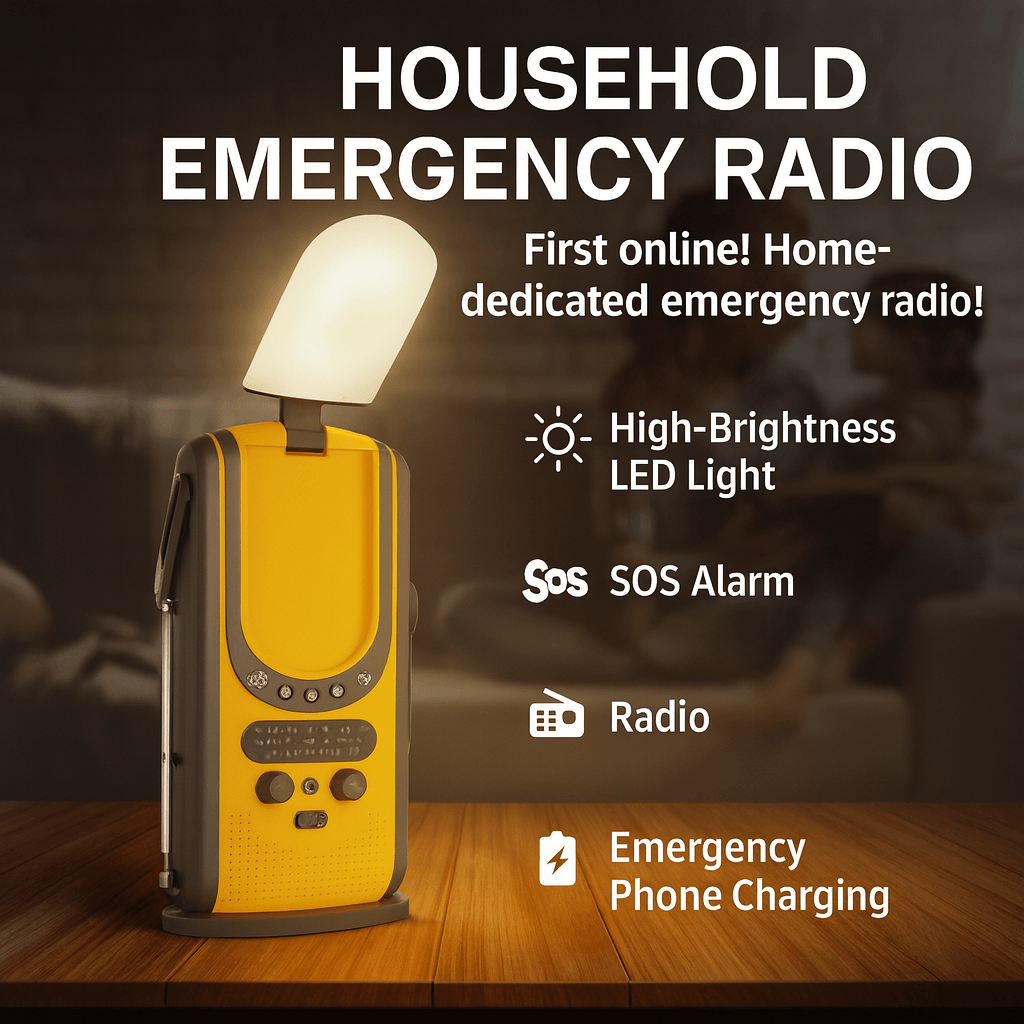 VOXL V099 multifunctional emergency radio with dual USB outputs lighting and survival features