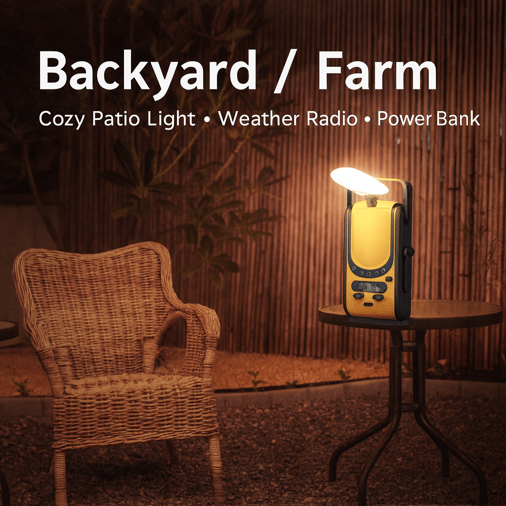 VOXL V099 durable recommended emergency radio IPX3 waterproof survival gear for camping and home