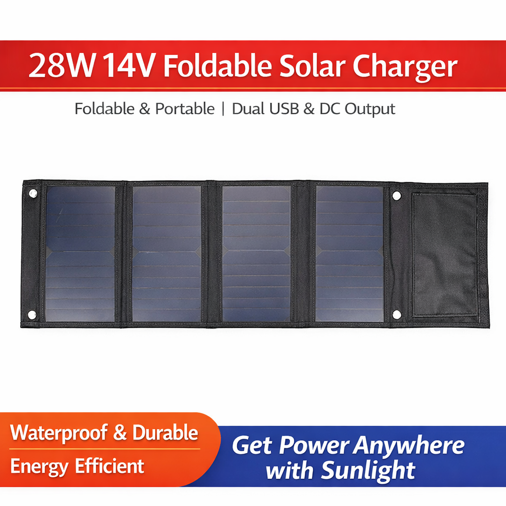 VOXL V28W14V 28W Foldable Solar Panel Charger | SunPower 23.5%