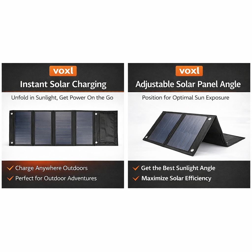 VOXL V28W14V 28W Foldable Solar Panel Charger | SunPower 23.5%