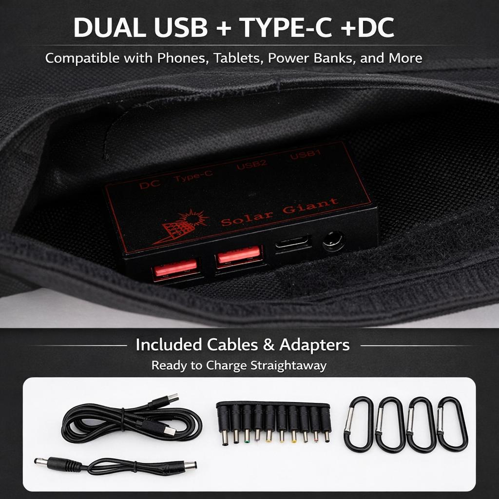 VOXL V28W14V 28W Foldable Solar Panel Charger | SunPower 23.5%