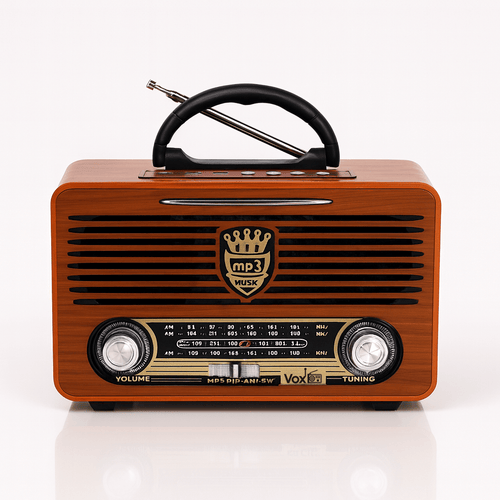 VOXL V213 retro emergency radio with AM FM SW reception 1200mAh rechargeable battery and Bluetooth