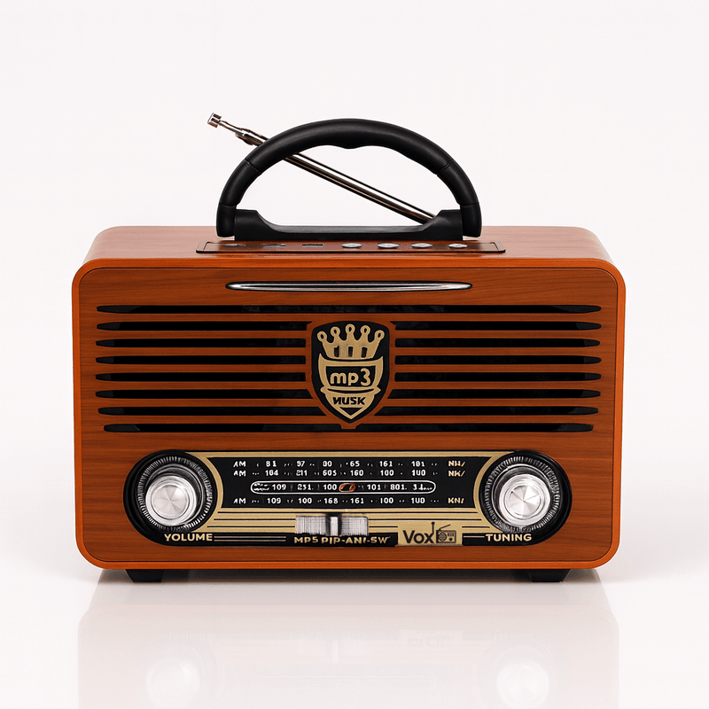 VOXL V213 retro emergency radio with AM FM SW reception 1200mAh rechargeable battery and Bluetooth