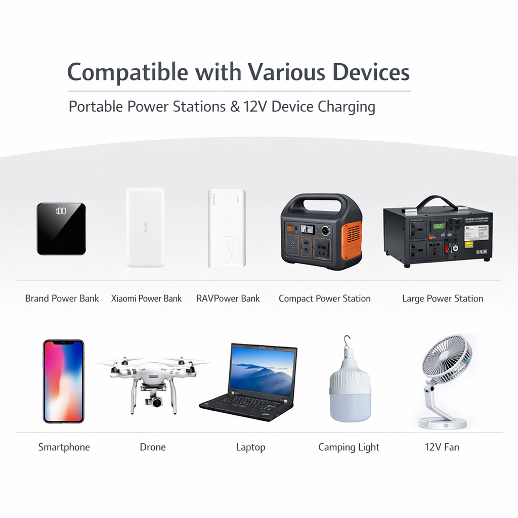 Voxl V200W18V 200W Foldable Solar Panel Charger | 18V Portable Power