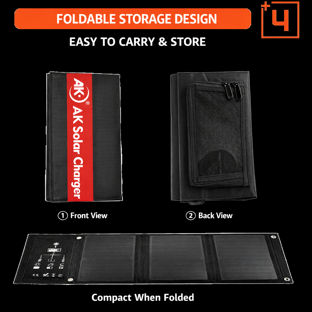 VOXL V42W6V Foldable Solar Panel Charger | 42W Portable Solar Charger