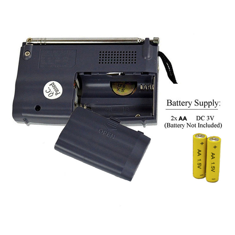 Voxl BC-R21 Mini AM/FM Portable Radio with Headphone Jack