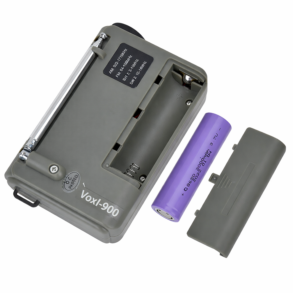 Voxl V900 Emergency Weather Radio (Hand Crank + Solar + USB-C) with 4000mAh Power Bank